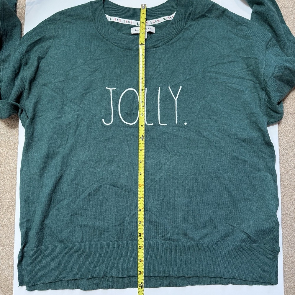 Rae Dunn Womens XL Sweater Pullover Crewneck Green Holiday  Christmas Cozy Soft - Picture 9 of 12